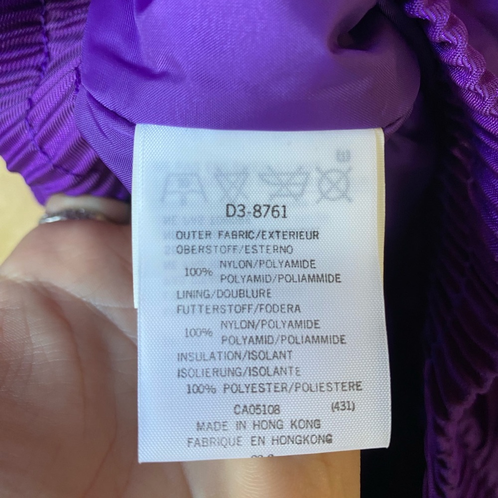 Descente Purple Puffer Vest with High Collar Vintage 90s Y2K Ski Small - Picture 8 of 8